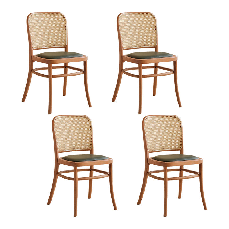 Traditional Style Dining Chair Kitchen Armless Side Chair with Wooden Legs Apricot 4 Piece Set Clearhalo ' kitchen&dining_furn' 'Dining Chairs' 'Dining Tables & Seating' 'dining_chair' 'furn' 'furn_dining_chair' 'Furniture' 'furniture_dining_chair' 'Kitchen & Dining Furniture' 'kitchen' 4141059