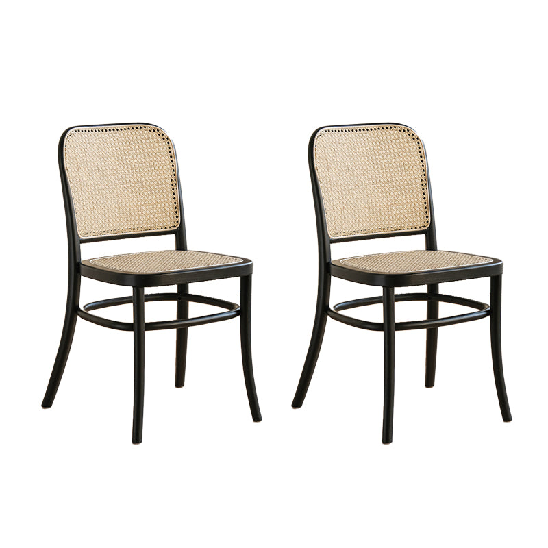 Traditional Style Dining Chair Kitchen Armless Side Chair with Wooden Legs Black 2 Piece Set Clearhalo ' kitchen&dining_furn' 'Dining Chairs' 'Dining Tables & Seating' 'dining_chair' 'furn' 'furn_dining_chair' 'Furniture' 'furniture_dining_chair' 'Kitchen & Dining Furniture' 'kitchen' 4141073