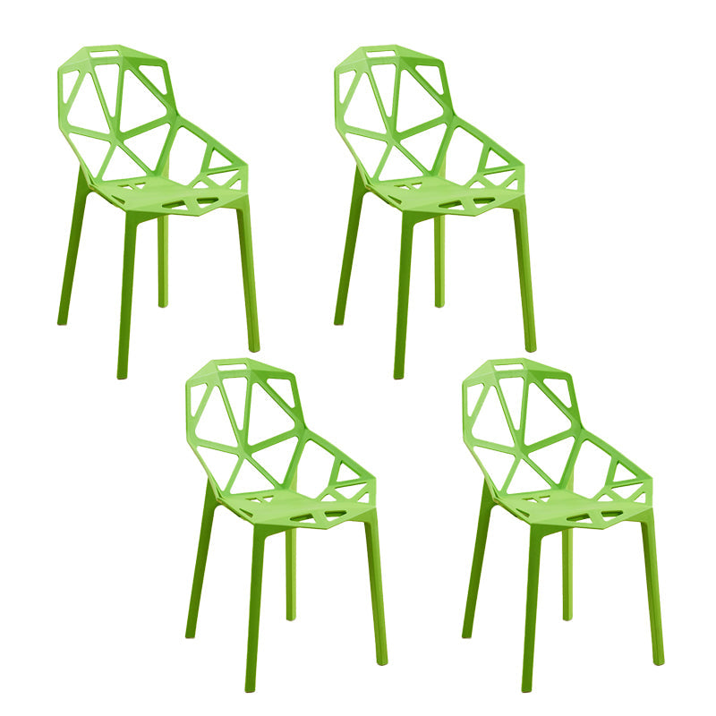 Contemporary Style Dining Chairs Plastic Dining Arm Side Chair for Kitchen Green 4 Piece Set Clearhalo ' kitchen&dining_furn' 'Dining Chairs' 'Dining Tables & Seating' 'dining_chair' 'furn' 'furn_dining_chair' 'Furniture' 'furniture_dining_chair' 'Kitchen & Dining Furniture' 'kitchen' 4141087