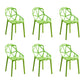 Contemporary Style Dining Chairs Plastic Dining Arm Side Chair for Kitchen Green 6 Piece Set Clearhalo ' kitchen&dining_furn' 'Dining Chairs' 'Dining Tables & Seating' 'dining_chair' 'furn' 'furn_dining_chair' 'Furniture' 'furniture_dining_chair' 'Kitchen & Dining Furniture' 'kitchen' 4141090