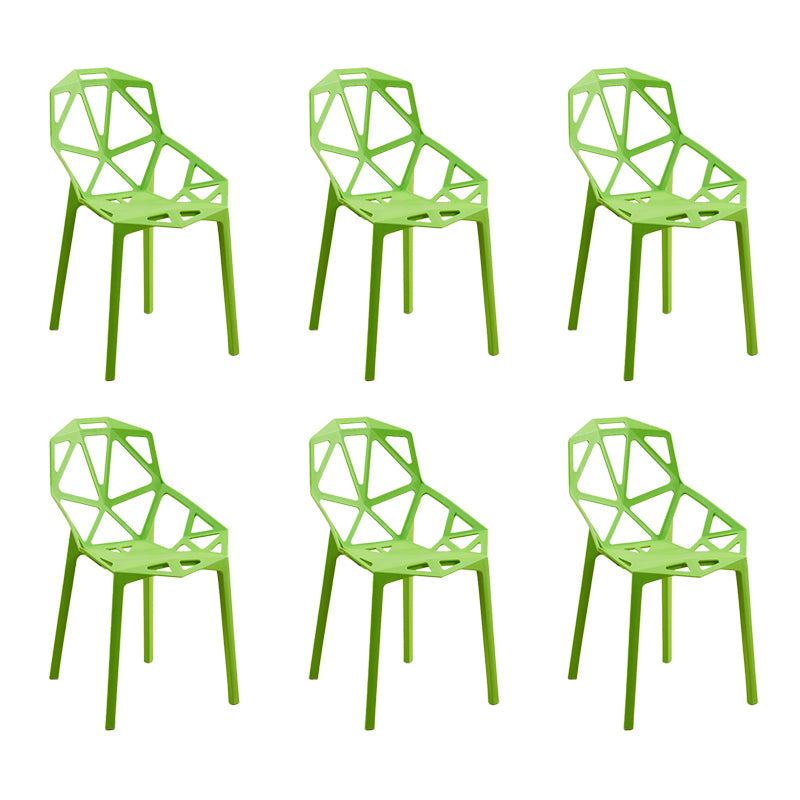 Contemporary Style Dining Chairs Plastic Dining Arm Side Chair for Kitchen Green 6 Piece Set Clearhalo ' kitchen&dining_furn' 'Dining Chairs' 'Dining Tables & Seating' 'dining_chair' 'furn' 'furn_dining_chair' 'Furniture' 'furniture_dining_chair' 'Kitchen & Dining Furniture' 'kitchen' 4141090