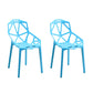 Contemporary Style Dining Chairs Plastic Dining Arm Side Chair for Kitchen Sky Blue 2 Piece Set Clearhalo ' kitchen&dining_furn' 'Dining Chairs' 'Dining Tables & Seating' 'dining_chair' 'furn' 'furn_dining_chair' 'Furniture' 'furniture_dining_chair' 'Kitchen & Dining Furniture' 'kitchen' 4141109