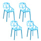 Contemporary Style Dining Chairs Plastic Dining Arm Side Chair for Kitchen Sky Blue 4 Piece Set Clearhalo ' kitchen&dining_furn' 'Dining Chairs' 'Dining Tables & Seating' 'dining_chair' 'furn' 'furn_dining_chair' 'Furniture' 'furniture_dining_chair' 'Kitchen & Dining Furniture' 'kitchen' 4141110