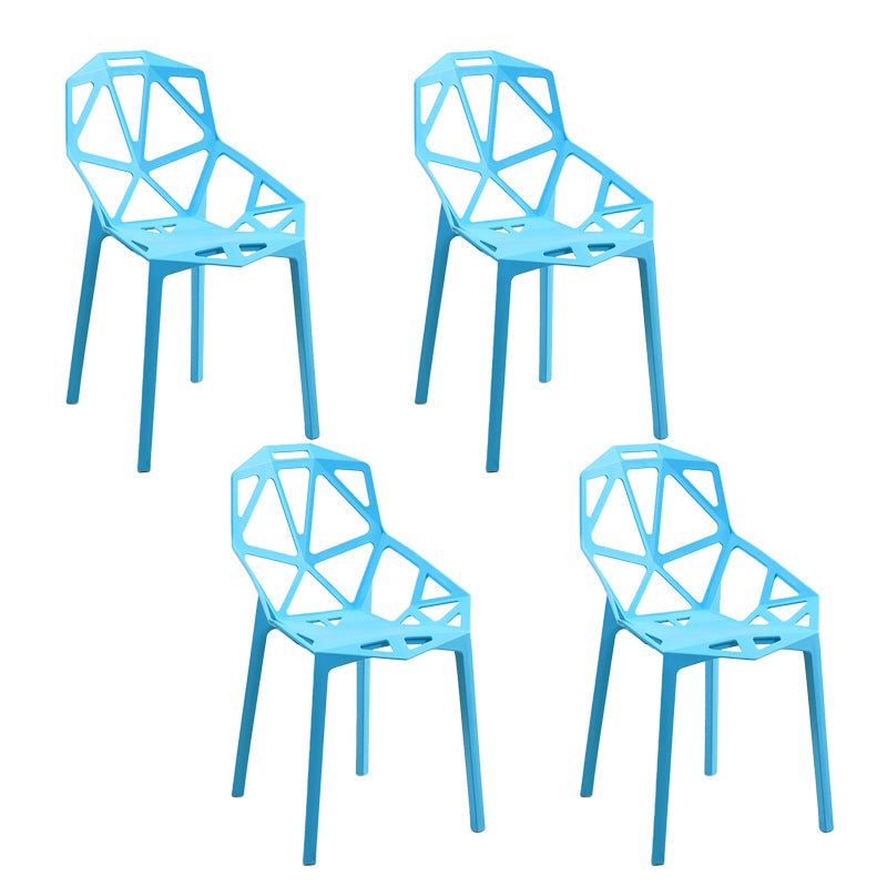 Contemporary Style Dining Chairs Plastic Dining Arm Side Chair for Kitchen Sky Blue 4 Piece Set Clearhalo ' kitchen&dining_furn' 'Dining Chairs' 'Dining Tables & Seating' 'dining_chair' 'furn' 'furn_dining_chair' 'Furniture' 'furniture_dining_chair' 'Kitchen & Dining Furniture' 'kitchen' 4141110