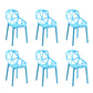 Contemporary Style Dining Chairs Plastic Dining Arm Side Chair for Kitchen Sky Blue 6 Piece Set Clearhalo ' kitchen&dining_furn' 'Dining Chairs' 'Dining Tables & Seating' 'dining_chair' 'furn' 'furn_dining_chair' 'Furniture' 'furniture_dining_chair' 'Kitchen & Dining Furniture' 'kitchen' 4141111
