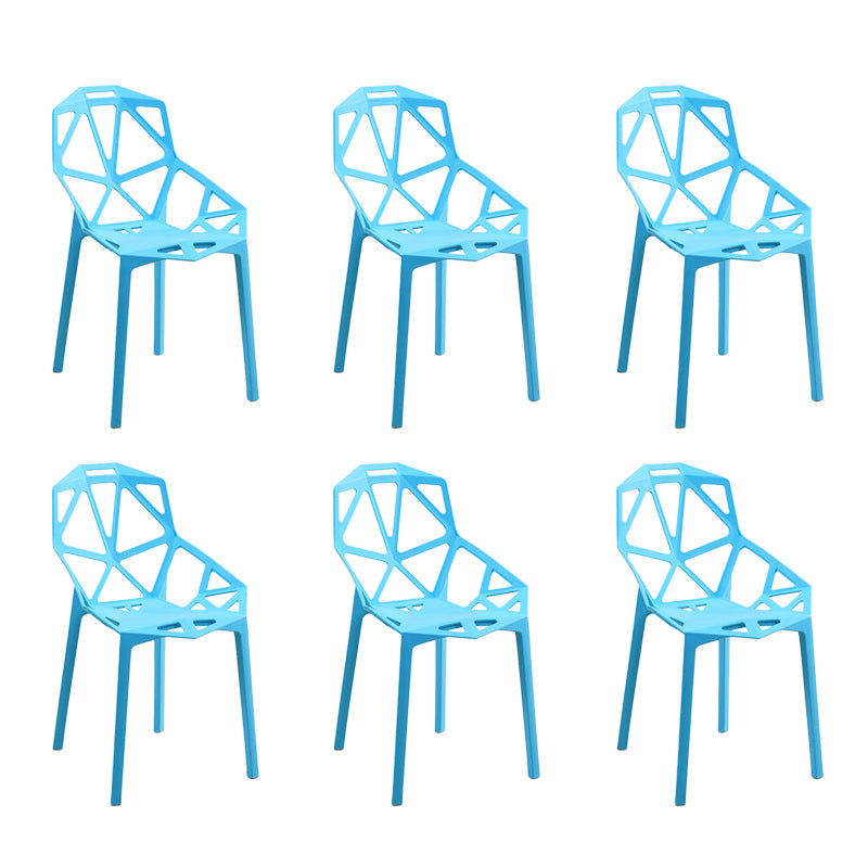 Contemporary Style Dining Chairs Plastic Dining Arm Side Chair for Kitchen Sky Blue 6 Piece Set Clearhalo ' kitchen&dining_furn' 'Dining Chairs' 'Dining Tables & Seating' 'dining_chair' 'furn' 'furn_dining_chair' 'Furniture' 'furniture_dining_chair' 'Kitchen & Dining Furniture' 'kitchen' 4141111