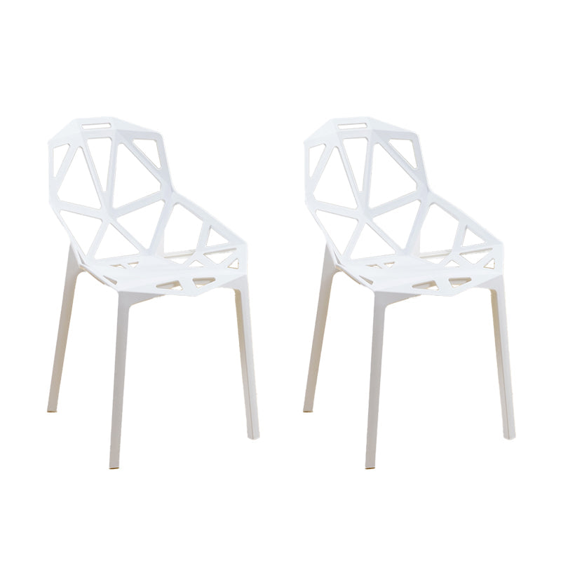 Contemporary Style Dining Chairs Plastic Dining Arm Side Chair for Kitchen White 2 Piece Set Clearhalo ' kitchen&dining_furn' 'Dining Chairs' 'Dining Tables & Seating' 'dining_chair' 'furn' 'furn_dining_chair' 'Furniture' 'furniture_dining_chair' 'Kitchen & Dining Furniture' 'kitchen' 4141112
