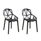 Contemporary Style Dining Chairs Plastic Dining Arm Side Chair for Kitchen Black 2 Piece Set Clearhalo ' kitchen&dining_furn' 'Dining Chairs' 'Dining Tables & Seating' 'dining_chair' 'furn' 'furn_dining_chair' 'Furniture' 'furniture_dining_chair' 'Kitchen & Dining Furniture' 'kitchen' 4141115