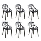 Contemporary Style Dining Chairs Plastic Dining Arm Side Chair for Kitchen Black 6 Piece Set Clearhalo ' kitchen&dining_furn' 'Dining Chairs' 'Dining Tables & Seating' 'dining_chair' 'furn' 'furn_dining_chair' 'Furniture' 'furniture_dining_chair' 'Kitchen & Dining Furniture' 'kitchen' 4141117