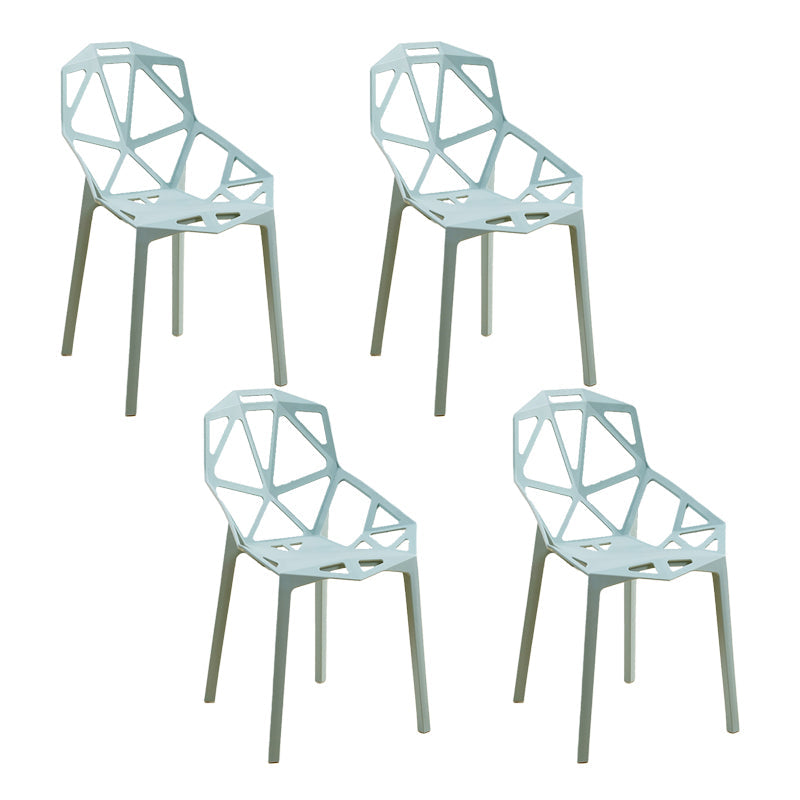 Contemporary Style Dining Chairs Plastic Dining Arm Side Chair for Kitchen Dark Blue-Gray 4 Piece Set Clearhalo ' kitchen&dining_furn' 'Dining Chairs' 'Dining Tables & Seating' 'dining_chair' 'furn' 'furn_dining_chair' 'Furniture' 'furniture_dining_chair' 'Kitchen & Dining Furniture' 'kitchen' 4141119