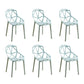 Contemporary Style Dining Chairs Plastic Dining Arm Side Chair for Kitchen Dark Blue-Gray 6 Piece Set Clearhalo ' kitchen&dining_furn' 'Dining Chairs' 'Dining Tables & Seating' 'dining_chair' 'furn' 'furn_dining_chair' 'Furniture' 'furniture_dining_chair' 'Kitchen & Dining Furniture' 'kitchen' 4141120