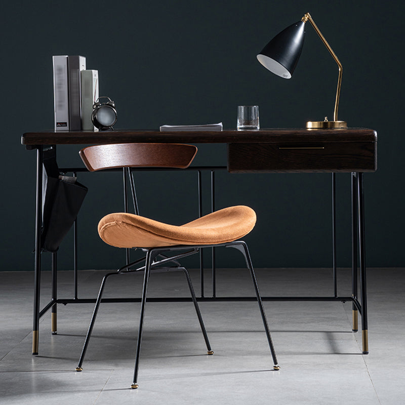 Industrial Style Leather Dining Armless Chairs Open Back Dining Side Chair Clearhalo ' kitchen&dining_furn' 'Dining Chairs' 'Dining Tables & Seating' 'dining_chair' 'furn' 'furn_dining_chair' 'Furniture' 'furniture_dining_chair' 'Kitchen & Dining Furniture' 'kitchen' 4141124