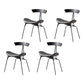Industrial Style Leather Dining Armless Chairs Open Back Dining Side Chair Black Gray 4 Piece Set Clearhalo ' kitchen&dining_furn' 'Dining Chairs' 'Dining Tables & Seating' 'dining_chair' 'furn' 'furn_dining_chair' 'Furniture' 'furniture_dining_chair' 'Kitchen & Dining Furniture' 'kitchen' 4141133