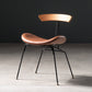 Industrial Style Leather Dining Armless Chairs Open Back Dining Side Chair Brown Bronze 1 Piece Clearhalo ' kitchen&dining_furn' 'Dining Chairs' 'Dining Tables & Seating' 'dining_chair' 'furn' 'furn_dining_chair' 'Furniture' 'furniture_dining_chair' 'Kitchen & Dining Furniture' 'kitchen' 4141141