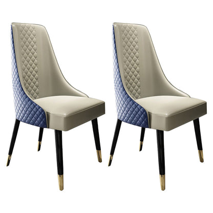 Contemporary Style Dining Chair Wooden Dining Armless Side Chair for Kitchen (Set of 2) Blue Clearhalo ' kitchen&dining_furn' 'Dining Chairs' 'Dining Tables & Seating' 'dining_chair' 'furn' 'furn_dining_chair' 'Furniture' 'furniture_dining_chair' 'Kitchen & Dining Furniture' 'kitchen' 4141179