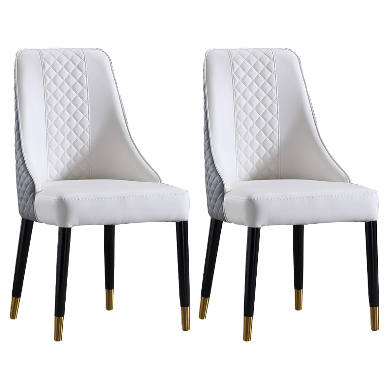 Contemporary Style Dining Chair Wooden Dining Armless Side Chair for Kitchen (Set of 2) Cream Gray Clearhalo ' kitchen&dining_furn' 'Dining Chairs' 'Dining Tables & Seating' 'dining_chair' 'furn' 'furn_dining_chair' 'Furniture' 'furniture_dining_chair' 'Kitchen & Dining Furniture' 'kitchen' 4141184