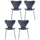 Modern Design Armless Side Chairs Solid Back Linen Fabric Dining Chairs Dark Gray 4 Piece Set Black Clearhalo ' kitchen&dining_furn' 'Dining Chairs' 'Dining Tables & Seating' 'dining_chair' 'furn' 'furn_dining_chair' 'Furniture' 'furniture_dining_chair' 'Kitchen & Dining Furniture' 'kitchen' 4141196