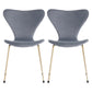 Modern Design Armless Side Chairs Solid Back Linen Fabric Dining Chairs Light Gray 2 Piece Set Brass Gold Clearhalo ' kitchen&dining_furn' 'Dining Chairs' 'Dining Tables & Seating' 'dining_chair' 'furn' 'furn_dining_chair' 'Furniture' 'furniture_dining_chair' 'Kitchen & Dining Furniture' 'kitchen' 4141212