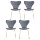 Modern Design Armless Side Chairs Solid Back Linen Fabric Dining Chairs Light Gray 4 Piece Set Brass Gold Clearhalo ' kitchen&dining_furn' 'Dining Chairs' 'Dining Tables & Seating' 'dining_chair' 'furn' 'furn_dining_chair' 'Furniture' 'furniture_dining_chair' 'Kitchen & Dining Furniture' 'kitchen' 4141215