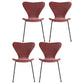 Modern Design Armless Side Chairs Solid Back Linen Fabric Dining Chairs Pink 4 Piece Set Black Clearhalo ' kitchen&dining_furn' 'Dining Chairs' 'Dining Tables & Seating' 'dining_chair' 'furn' 'furn_dining_chair' 'Furniture' 'furniture_dining_chair' 'Kitchen & Dining Furniture' 'kitchen' 4141220