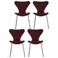Modern Design Armless Side Chairs Solid Back Linen Fabric Dining Chairs Burgundy 4 Piece Set Black Clearhalo ' kitchen&dining_furn' 'Dining Chairs' 'Dining Tables & Seating' 'dining_chair' 'furn' 'furn_dining_chair' 'Furniture' 'furniture_dining_chair' 'Kitchen & Dining Furniture' 'kitchen' 4141226