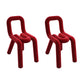 Contemporary Style Dining Chairs Armless Side Chairs with Metal Legs for Kitchen Red 2 Piece Set Clearhalo ' kitchen&dining_furn' 'Dining Chairs' 'Dining Tables & Seating' 'dining_chair' 'furn' 'furn_dining_chair' 'Furniture' 'furniture_dining_chair' 'Kitchen & Dining Furniture' 'kitchen' 4141255