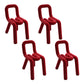 Contemporary Style Dining Chairs Armless Side Chairs with Metal Legs for Kitchen Red 4 Piece Set Clearhalo ' kitchen&dining_furn' 'Dining Chairs' 'Dining Tables & Seating' 'dining_chair' 'furn' 'furn_dining_chair' 'Furniture' 'furniture_dining_chair' 'Kitchen & Dining Furniture' 'kitchen' 4141256