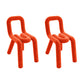 Contemporary Style Dining Chairs Armless Side Chairs with Metal Legs for Kitchen Orange Red 2 Piece Set Clearhalo ' kitchen&dining_furn' 'Dining Chairs' 'Dining Tables & Seating' 'dining_chair' 'furn' 'furn_dining_chair' 'Furniture' 'furniture_dining_chair' 'Kitchen & Dining Furniture' 'kitchen' 4141258