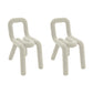 Contemporary Style Dining Chairs Armless Side Chairs with Metal Legs for Kitchen Off-White 2 Piece Set Clearhalo ' kitchen&dining_furn' 'Dining Chairs' 'Dining Tables & Seating' 'dining_chair' 'furn' 'furn_dining_chair' 'Furniture' 'furniture_dining_chair' 'Kitchen & Dining Furniture' 'kitchen' 4141270