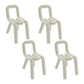 Contemporary Style Dining Chairs Armless Side Chairs with Metal Legs for Kitchen Off-White 4 Piece Set Clearhalo ' kitchen&dining_furn' 'Dining Chairs' 'Dining Tables & Seating' 'dining_chair' 'furn' 'furn_dining_chair' 'Furniture' 'furniture_dining_chair' 'Kitchen & Dining Furniture' 'kitchen' 4141271