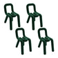 Contemporary Style Dining Chairs Armless Side Chairs with Metal Legs for Kitchen Blackish Green 4 Piece Set Clearhalo ' kitchen&dining_furn' 'Dining Chairs' 'Dining Tables & Seating' 'dining_chair' 'furn' 'furn_dining_chair' 'Furniture' 'furniture_dining_chair' 'Kitchen & Dining Furniture' 'kitchen' 4141274