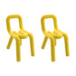 Contemporary Style Dining Chairs Armless Side Chairs with Metal Legs for Kitchen Yellow 2 Piece Set Clearhalo ' kitchen&dining_furn' 'Dining Chairs' 'Dining Tables & Seating' 'dining_chair' 'furn' 'furn_dining_chair' 'Furniture' 'furniture_dining_chair' 'Kitchen & Dining Furniture' 'kitchen' 4141276