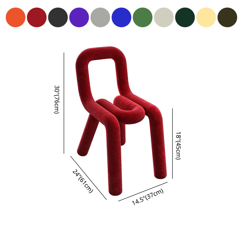 Contemporary Style Dining Chairs Armless Side Chairs with Metal Legs for Kitchen Clearhalo ' kitchen&dining_furn' 'Dining Chairs' 'Dining Tables & Seating' 'dining_chair' 'furn' 'furn_dining_chair' 'Furniture' 'furniture_dining_chair' 'Kitchen & Dining Furniture' 'kitchen' 4141284