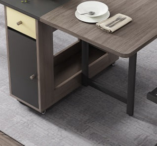 Rectangle Mid-Century Modern Dining Table Drop-Leaf Table with Solid Wood Base for Home Clearhalo ' dining_table' 'Dining Tables & Seating' 'Dining Tables' 'furn' 'furn_dining_table' 'Furniture' 'furniture_dining_table' 'Kitchen & Dining Furniture' 'kitchen&dining_furn' 'kitchen' 'kitchen_dining_table' 4154779