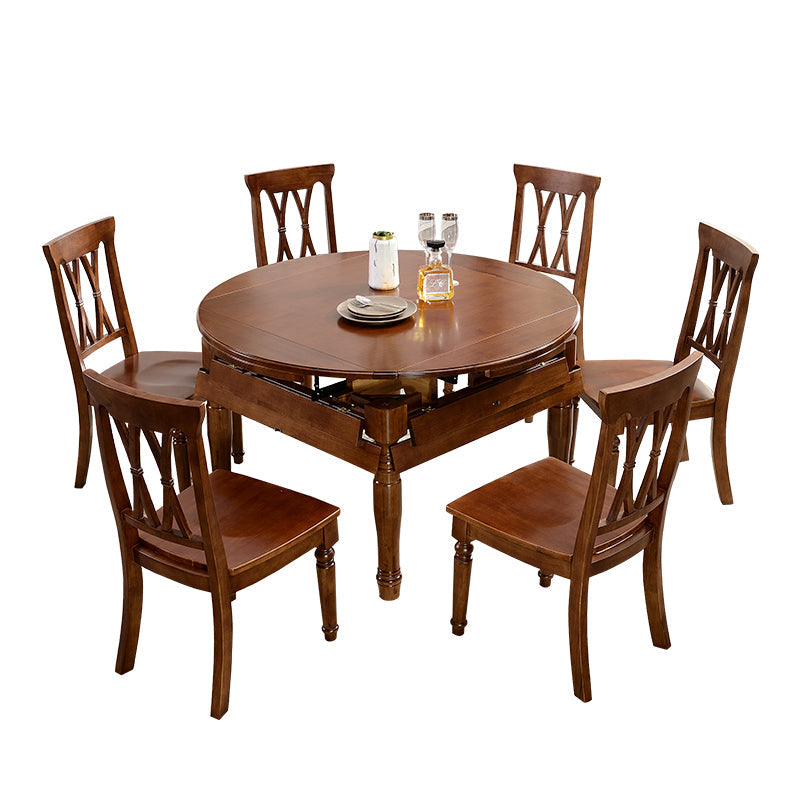 Mid-Century Modern Dining Table Solid Wood Drop-Leaf Table for Home Use Clearhalo ' dining_table' 'Dining Tables & Seating' 'Dining Tables' 'furn' 'furn_dining_table' 'Furniture' 'furniture_dining_table' 'Kitchen & Dining Furniture' 'kitchen&dining_furn' 'kitchen' 'kitchen_dining_table' 4154787