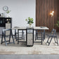 Mid-Century Modern Rectangle Dining Table Drop-Leaf Table for Kitchen (only table) Clearhalo ' dining_table' 'Dining Tables & Seating' 'Dining Tables' 'furn' 'furn_dining_table' 'Furniture' 'furniture_dining_table' 'Kitchen & Dining Furniture' 'kitchen&dining_furn' 'kitchen' 'kitchen_dining_table' 4154796