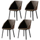 Industrial Style Metal Dining Chair Solid Back Dining Room Chair with Arm Dark Coffee 4 Piece Set Clearhalo ' kitchen&dining_furn' 'Dining Chairs' 'Dining Tables & Seating' 'dining_chair' 'furn' 'furn_dining_chair' 'Furniture' 'furniture_dining_chair' 'Kitchen & Dining Furniture' 'kitchen' 4154851