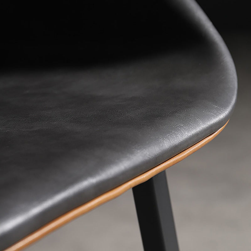 Industrial Style Metal Dining Chair Solid Back Dining Room Chair with Arm Clearhalo ' kitchen&dining_furn' 'Dining Chairs' 'Dining Tables & Seating' 'dining_chair' 'furn' 'furn_dining_chair' 'Furniture' 'furniture_dining_chair' 'Kitchen & Dining Furniture' 'kitchen' 4154857