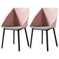 Industrial Style Metal Dining Chair Solid Back Dining Room Chair with Arm Pink 2 Piece Set Clearhalo ' kitchen&dining_furn' 'Dining Chairs' 'Dining Tables & Seating' 'dining_chair' 'furn' 'furn_dining_chair' 'Furniture' 'furniture_dining_chair' 'Kitchen & Dining Furniture' 'kitchen' 4154866