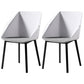 Industrial Style Metal Dining Chair Solid Back Dining Room Chair with Arm White 2 Piece Set Clearhalo ' kitchen&dining_furn' 'Dining Chairs' 'Dining Tables & Seating' 'dining_chair' 'furn' 'furn_dining_chair' 'Furniture' 'furniture_dining_chair' 'Kitchen & Dining Furniture' 'kitchen' 4154872