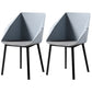 Industrial Style Metal Dining Chair Solid Back Dining Room Chair with Arm Gray Blue 2 Piece Set Clearhalo ' kitchen&dining_furn' 'Dining Chairs' 'Dining Tables & Seating' 'dining_chair' 'furn' 'furn_dining_chair' 'Furniture' 'furniture_dining_chair' 'Kitchen & Dining Furniture' 'kitchen' 4154875
