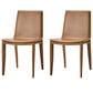 Contemporary Style Leather Dining Chairs Armless Solid Back Side Chairs (Set of 2) Yellow Clearhalo ' kitchen&dining_furn' 'Dining Chairs' 'Dining Tables & Seating' 'dining_chair' 'furn' 'furn_dining_chair' 'Furniture' 'furniture_dining_chair' 'Kitchen & Dining Furniture' 'kitchen' 4154898