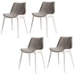 Contemporary Style Dining Chairs Kitchen Armless Side Chairs with Metal Legs Grey 4 Piece Set Clearhalo ' kitchen&dining_furn' 'Dining Chairs' 'Dining Tables & Seating' 'dining_chair' 'furn' 'furn_dining_chair' 'Furniture' 'furniture_dining_chair' 'Kitchen & Dining Furniture' 'kitchen' 4154911