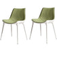 Contemporary Style Dining Chairs Kitchen Armless Side Chairs with Metal Legs Green 2 Piece Set Clearhalo ' kitchen&dining_furn' 'Dining Chairs' 'Dining Tables & Seating' 'dining_chair' 'furn' 'furn_dining_chair' 'Furniture' 'furniture_dining_chair' 'Kitchen & Dining Furniture' 'kitchen' 4154917