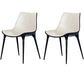 Contemporary Style Dining Chairs Kitchen Armless Side Chairs with Metal Legs White 2 Piece Set Clearhalo ' kitchen&dining_furn' 'Dining Chairs' 'Dining Tables & Seating' 'dining_chair' 'furn' 'furn_dining_chair' 'Furniture' 'furniture_dining_chair' 'Kitchen & Dining Furniture' 'kitchen' 4154926