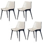 Contemporary Style Dining Chairs Kitchen Armless Side Chairs with Metal Legs White 4 Piece Set Clearhalo ' kitchen&dining_furn' 'Dining Chairs' 'Dining Tables & Seating' 'dining_chair' 'furn' 'furn_dining_chair' 'Furniture' 'furniture_dining_chair' 'Kitchen & Dining Furniture' 'kitchen' 4154927
