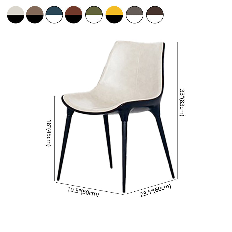 Contemporary Style Dining Chairs Kitchen Armless Side Chairs with Metal Legs Clearhalo ' kitchen&dining_furn' 'Dining Chairs' 'Dining Tables & Seating' 'dining_chair' 'furn' 'furn_dining_chair' 'Furniture' 'furniture_dining_chair' 'Kitchen & Dining Furniture' 'kitchen' 4154934