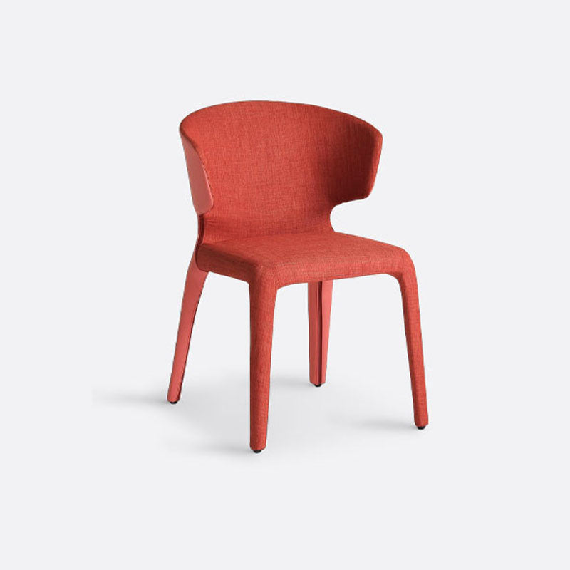 Modern Metal Dining Room Chair Wingback Arm Single Chair for Home Use Red Clearhalo ' kitchen&dining_furn' 'Dining Chairs' 'Dining Tables & Seating' 'dining_chair' 'furn' 'furn_dining_chair' 'Furniture' 'furniture_dining_chair' 'Kitchen & Dining Furniture' 'kitchen' 4154941