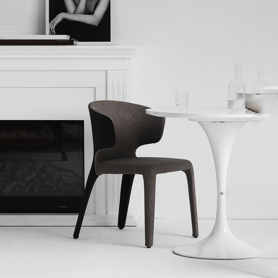 Modern Metal Dining Room Chair Wingback Arm Single Chair for Home Use Clearhalo ' kitchen&dining_furn' 'Dining Chairs' 'Dining Tables & Seating' 'dining_chair' 'furn' 'furn_dining_chair' 'Furniture' 'furniture_dining_chair' 'Kitchen & Dining Furniture' 'kitchen' 4154949