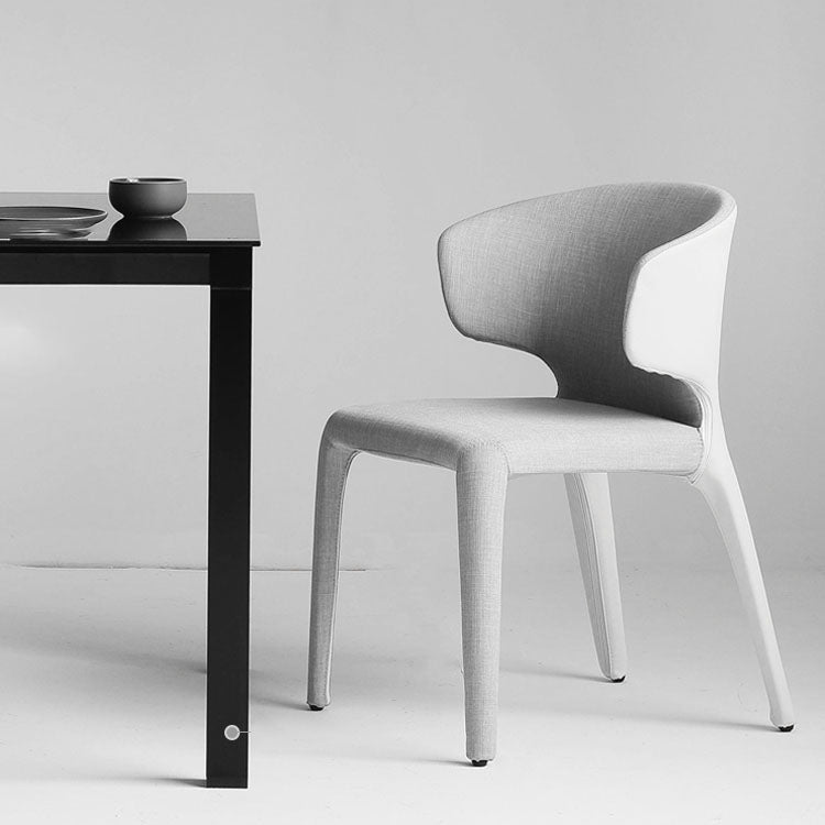 Modern Metal Dining Room Chair Wingback Arm Single Chair for Home Use Clearhalo ' kitchen&dining_furn' 'Dining Chairs' 'Dining Tables & Seating' 'dining_chair' 'furn' 'furn_dining_chair' 'Furniture' 'furniture_dining_chair' 'Kitchen & Dining Furniture' 'kitchen' 4154950